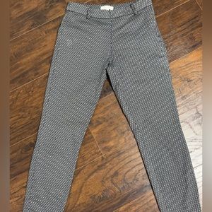 HM blue patterned pants size 6 straight leg
